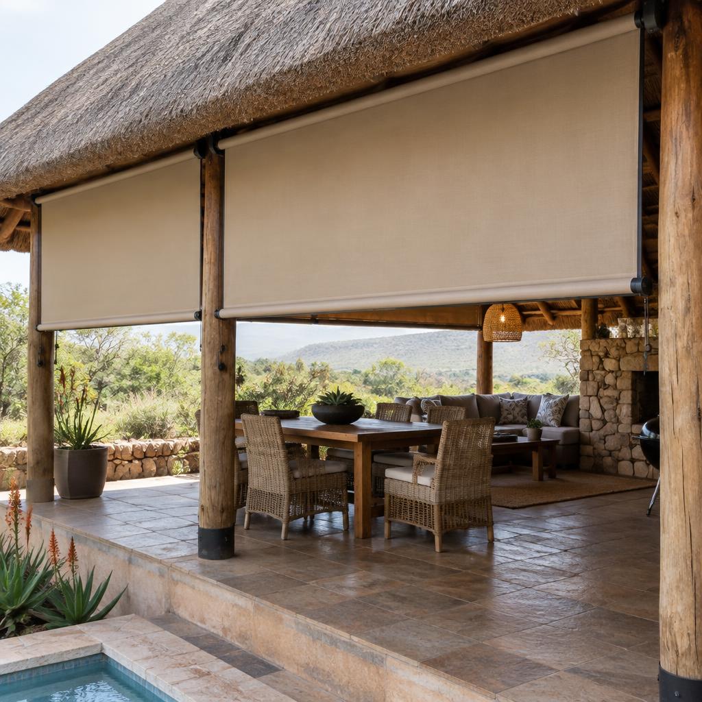 Canvas outdoor blinds
